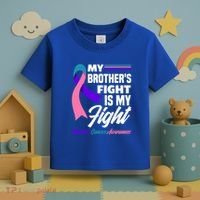 My Brother's Fight Is My Fight Thyroid Cancer Awareness Cute Gift Toddler T-Shirt thumb 3