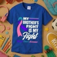 My Brother's Fight Is My Fight Thyroid Cancer Awareness Cute Gift Kids T-Shirt thumb 3