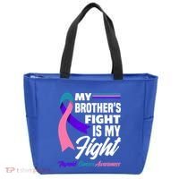 My Brother's Fight Is My Fight Thyroid Cancer Awareness Cute Gift Tote Bag thumb 0
