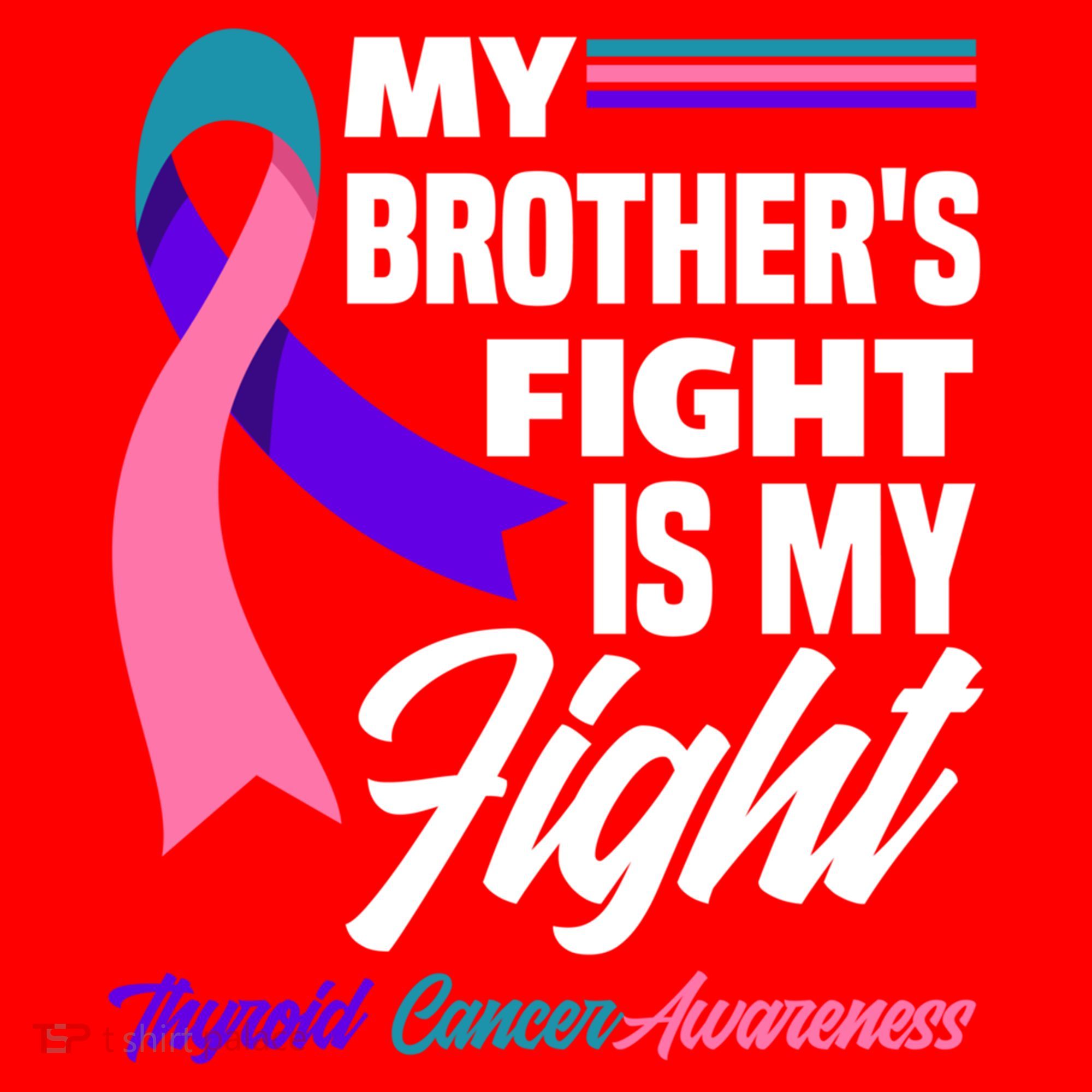 My Brother's Fight Is My Fight Thyroid Cancer Awareness Cute Gift Santa Hat