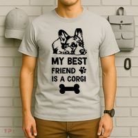 My Best Friend Is A corgi funny corgi dad corgi mom T-Shirt thumb 6