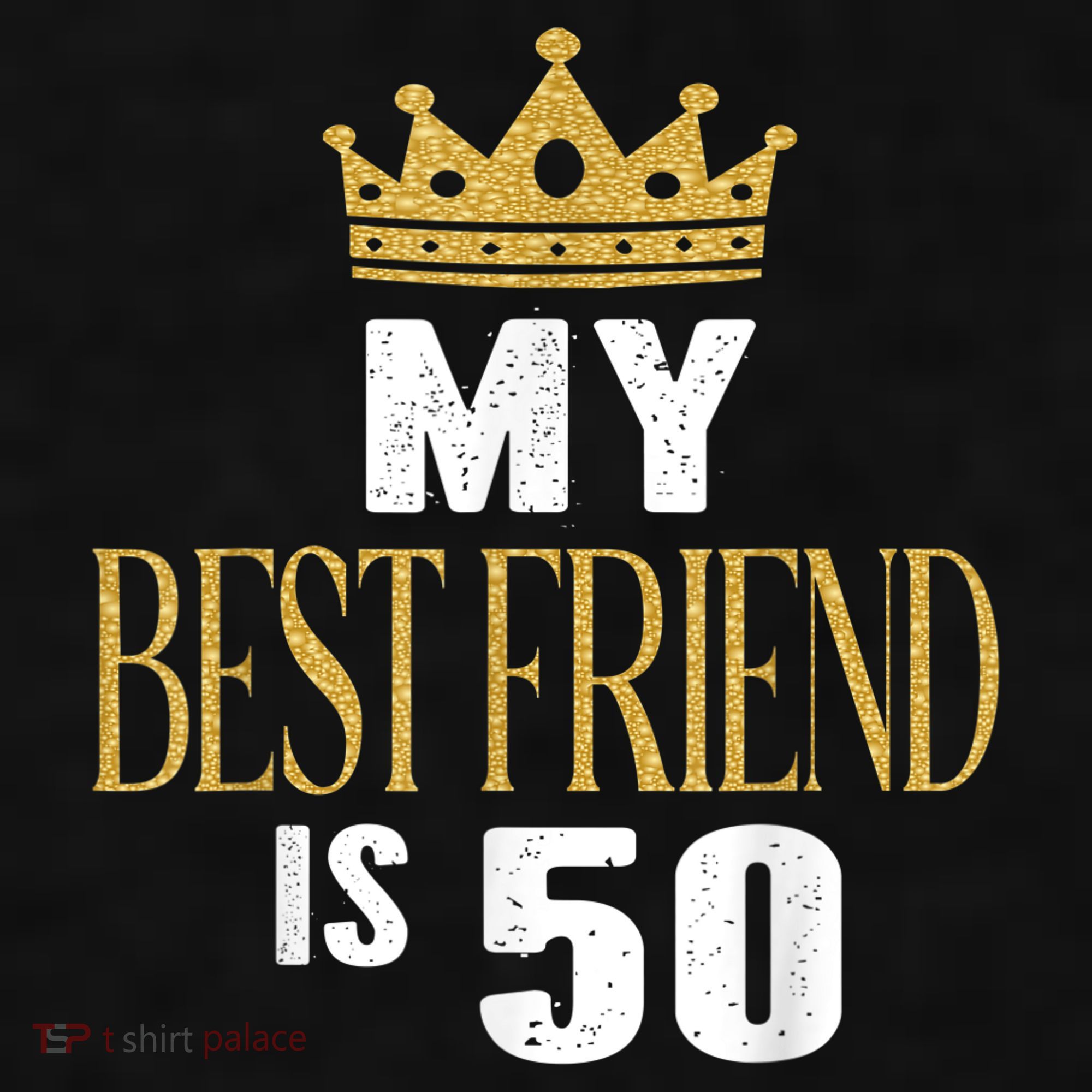 My Best Friend Is 50 Years Old 50th Birthday Party Matching Ladies PosiCharge Tri-Blend Wicking Tank