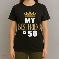 My Best Friend Is 50 Years Old 50th Birthday Party Matching T-Shirt thumb 4