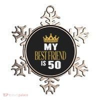 My Best Friend Is 50 Years Old 50th Birthday Party Matching Ornament thumb 0