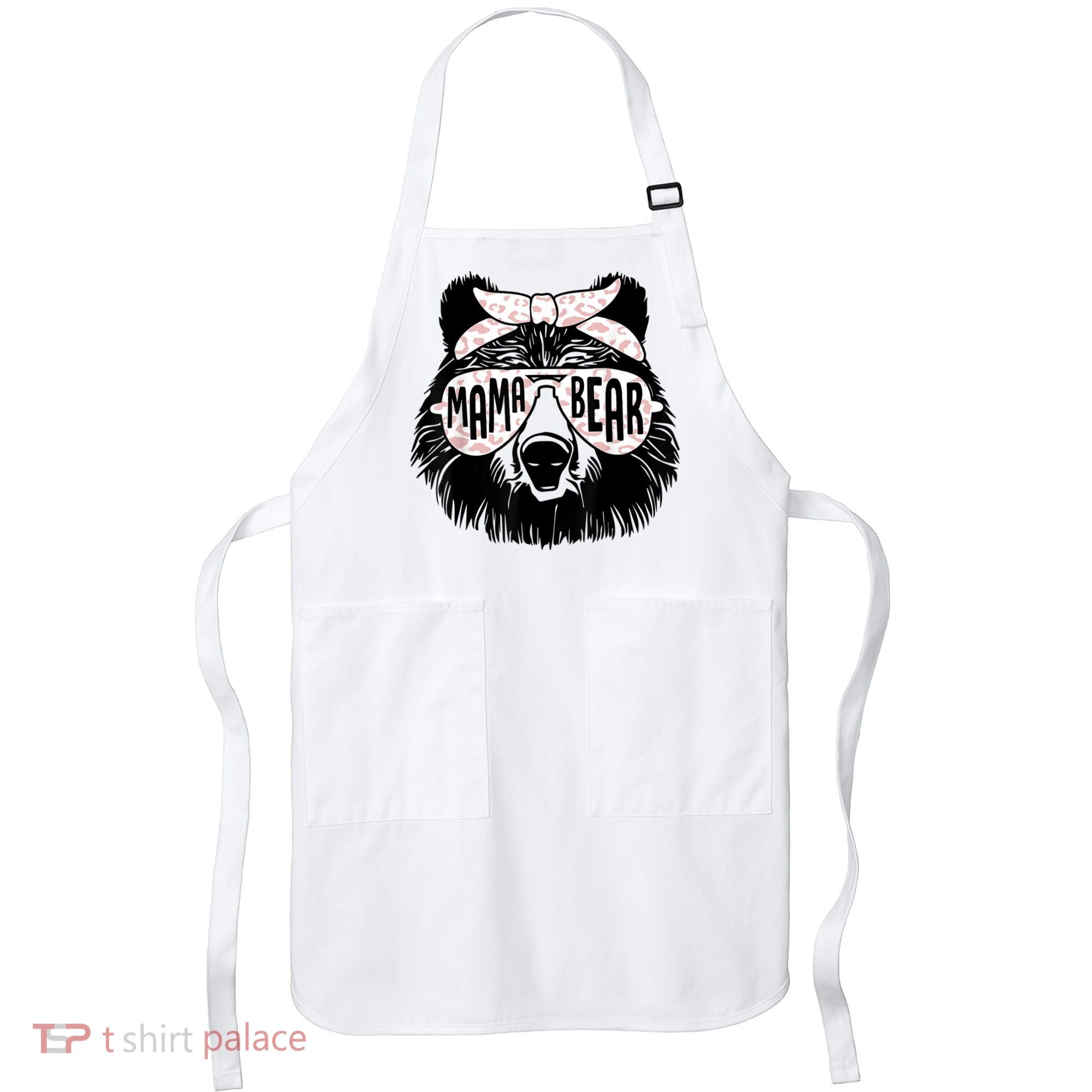 Mama Bear Face Sunglasses Mother Mom Mommy Mother's Day Apron