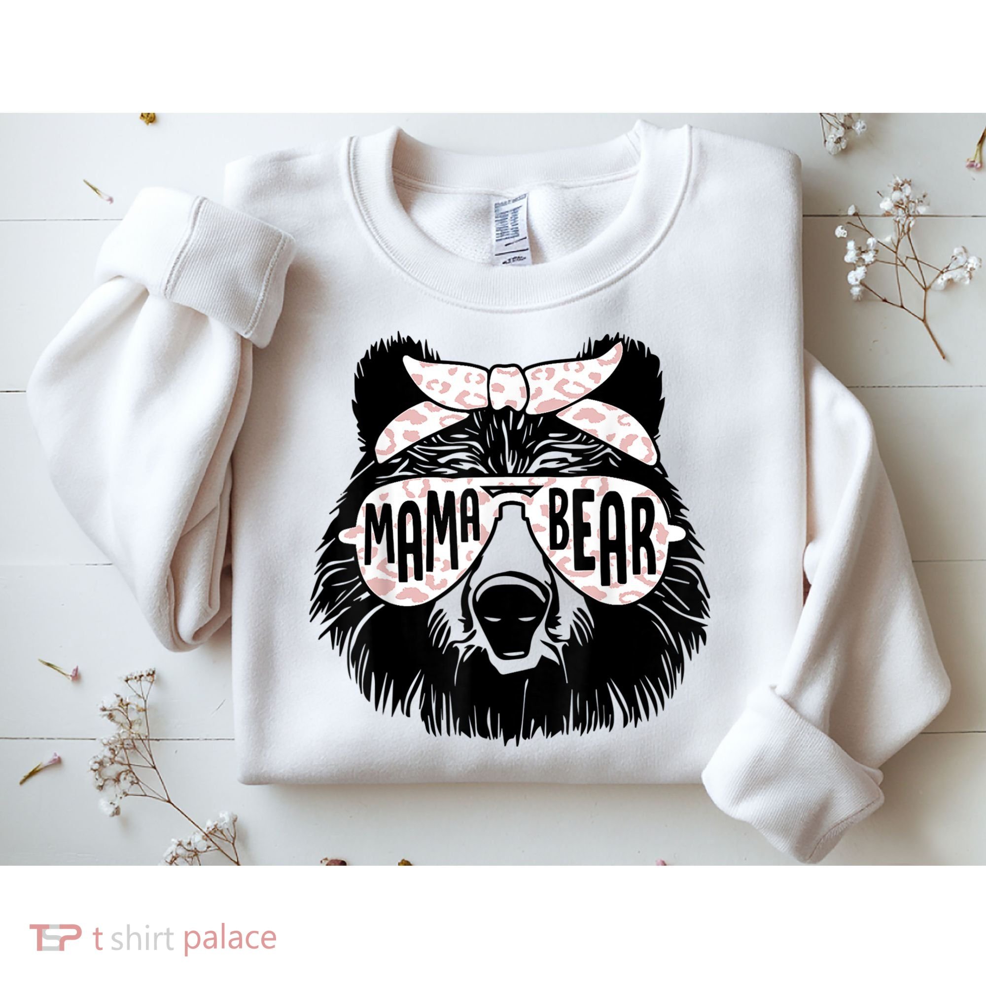 Mama Bear Face Sunglasses Mother Mom Mommy Mother's Day Sweatshirt
