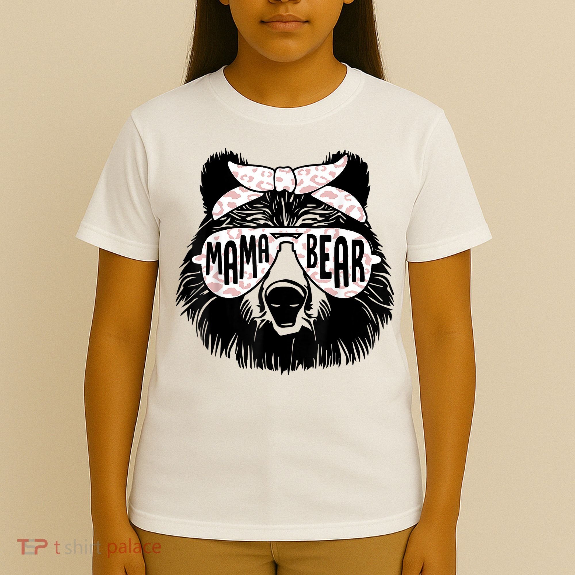 Mama Bear Face Sunglasses Mother Mom Mommy Mother's Day T-Shirt