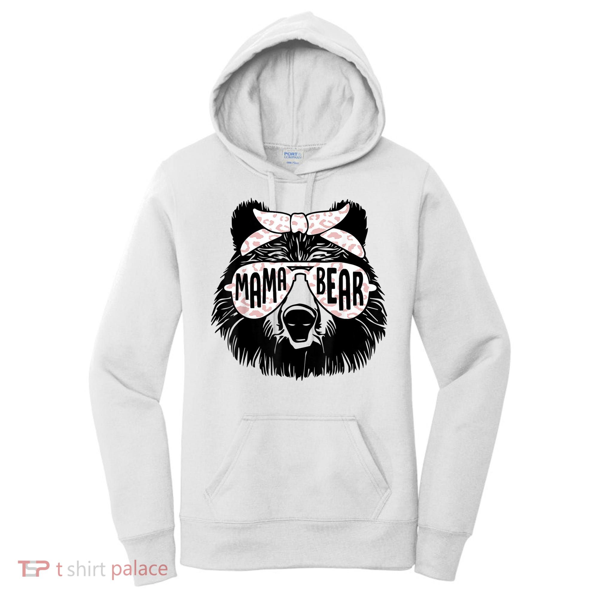 Mama Bear Face Sunglasses Mother Mom Mommy Mother's Day Women's Hoodie