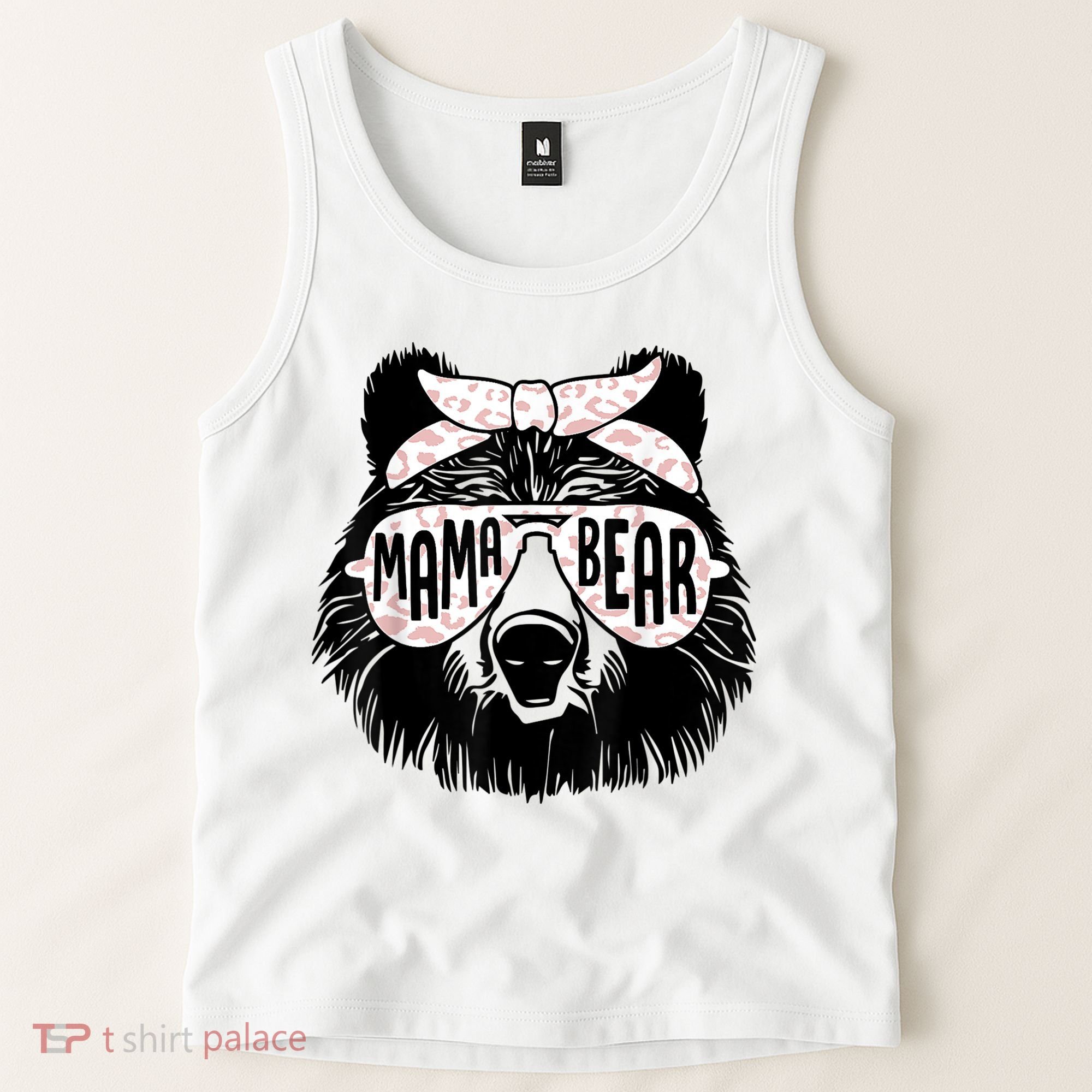 Mama Bear Face Sunglasses Mother Mom Mommy Mother's Day Tank Top
