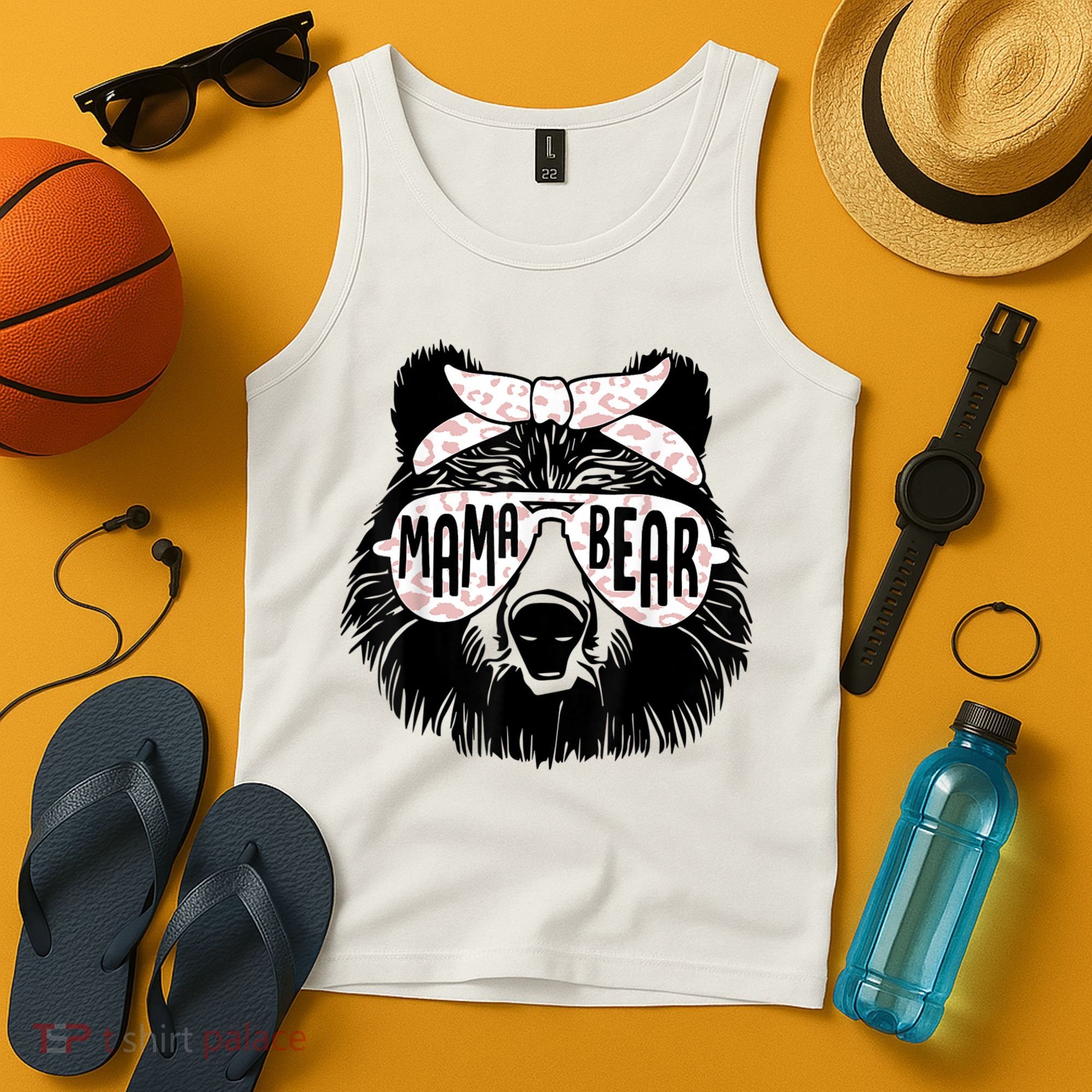 Mama Bear Face Sunglasses Mother Mom Mommy Mother's Day Tank Top