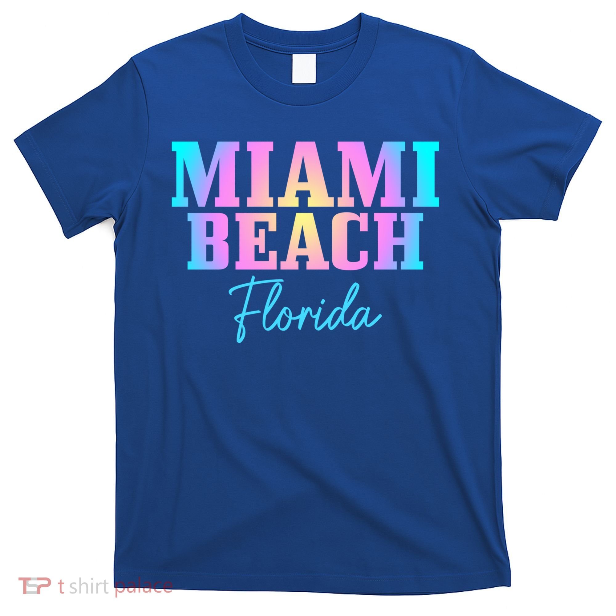 Miami Beach Florida Fl Vintage Tie Dye Retro Vacation Gift T-Shirt