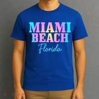 Miami Beach Florida Fl Vintage Tie Dye Retro Vacation Gift T-Shirt thumb 3
