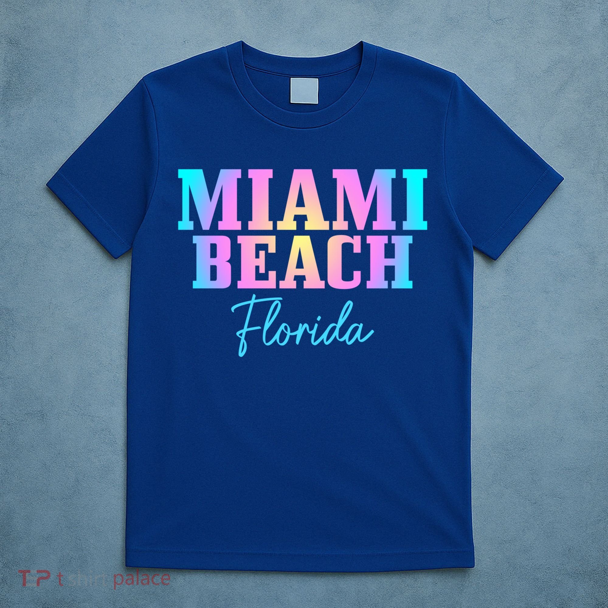 Miami Beach Florida Fl Vintage Tie Dye Retro Vacation Gift T-Shirt