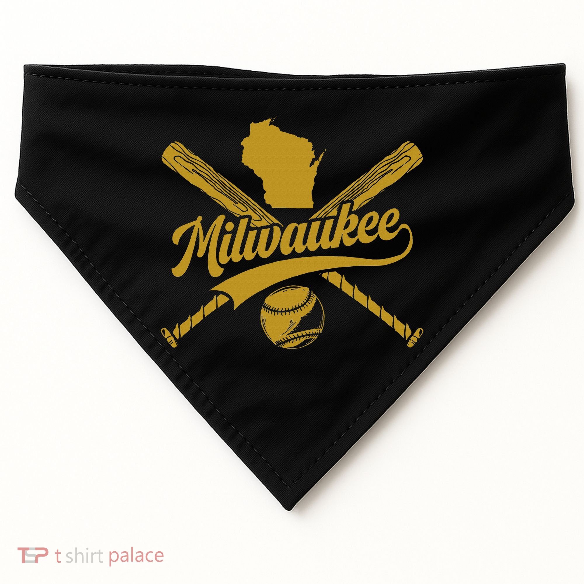 Milwaukee Baseball Fan USA-Made Doggie Bandana