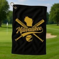 Milwaukee Baseball Fan Golf Towel thumb 1