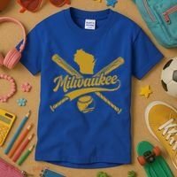 Milwaukee Baseball Fan Kids T-Shirt thumb 3