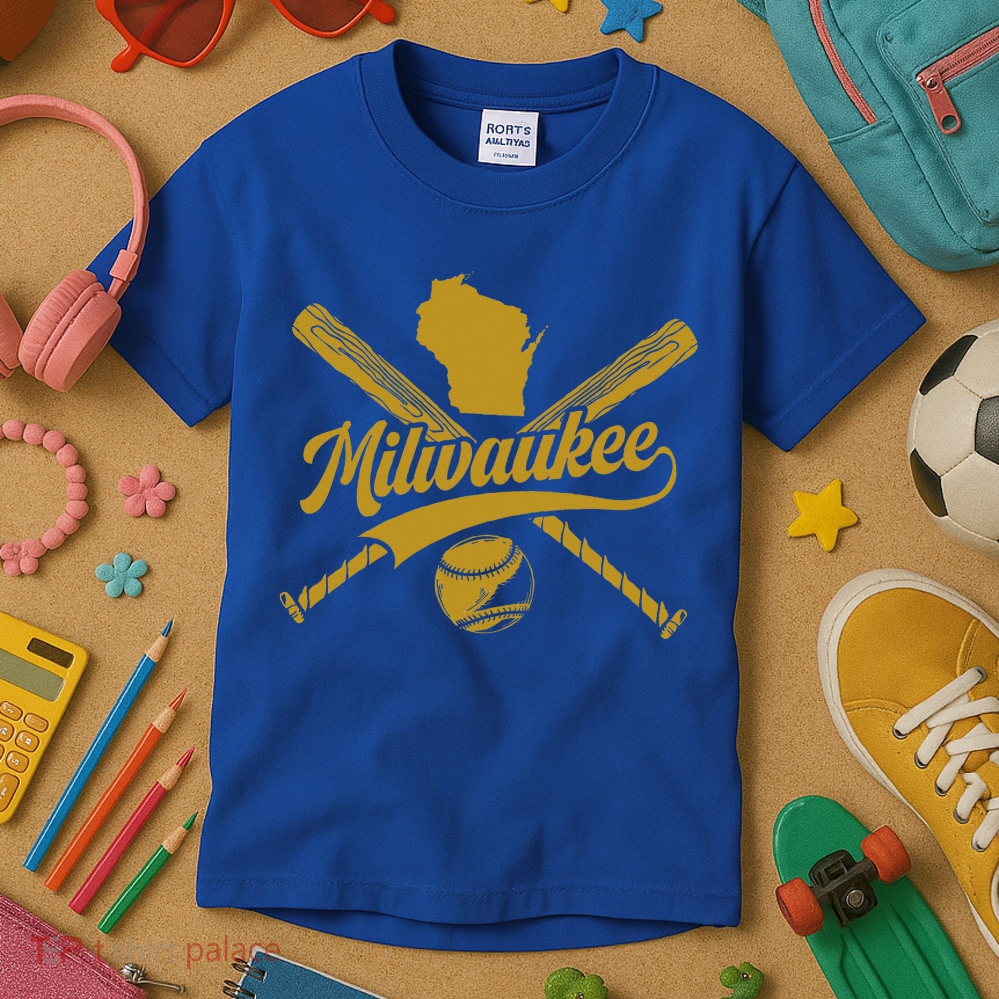 Milwaukee Baseball Fan Kids T-Shirt