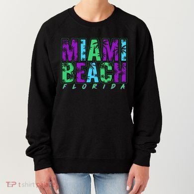 Miami Beach Floral Palm Trees Women's Sweatshirt