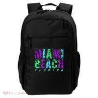 Miami Beach Floral Palm Trees Backpack thumb 0