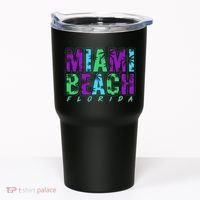 Miami Beach Floral Palm Trees Tumbler thumb 0