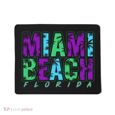 Miami Beach Floral Palm Trees Mousepad