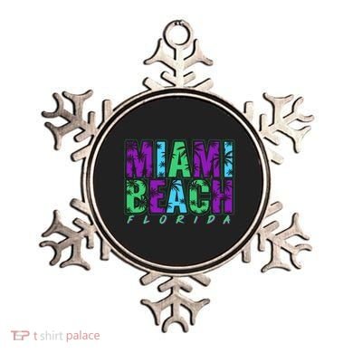 Miami Beach Floral Palm Trees Ornament
