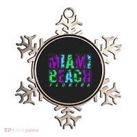 Miami Beach Floral Palm Trees Ornament thumb 0