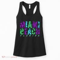 Miami Beach Floral Palm Trees Women's Tank Top thumb 0