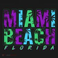 Miami Beach Floral Palm Trees Tank Top thumb 6
