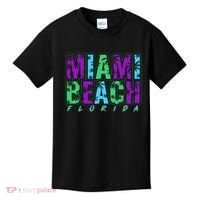 Miami Beach Floral Palm Trees Kids T-Shirt thumb 0