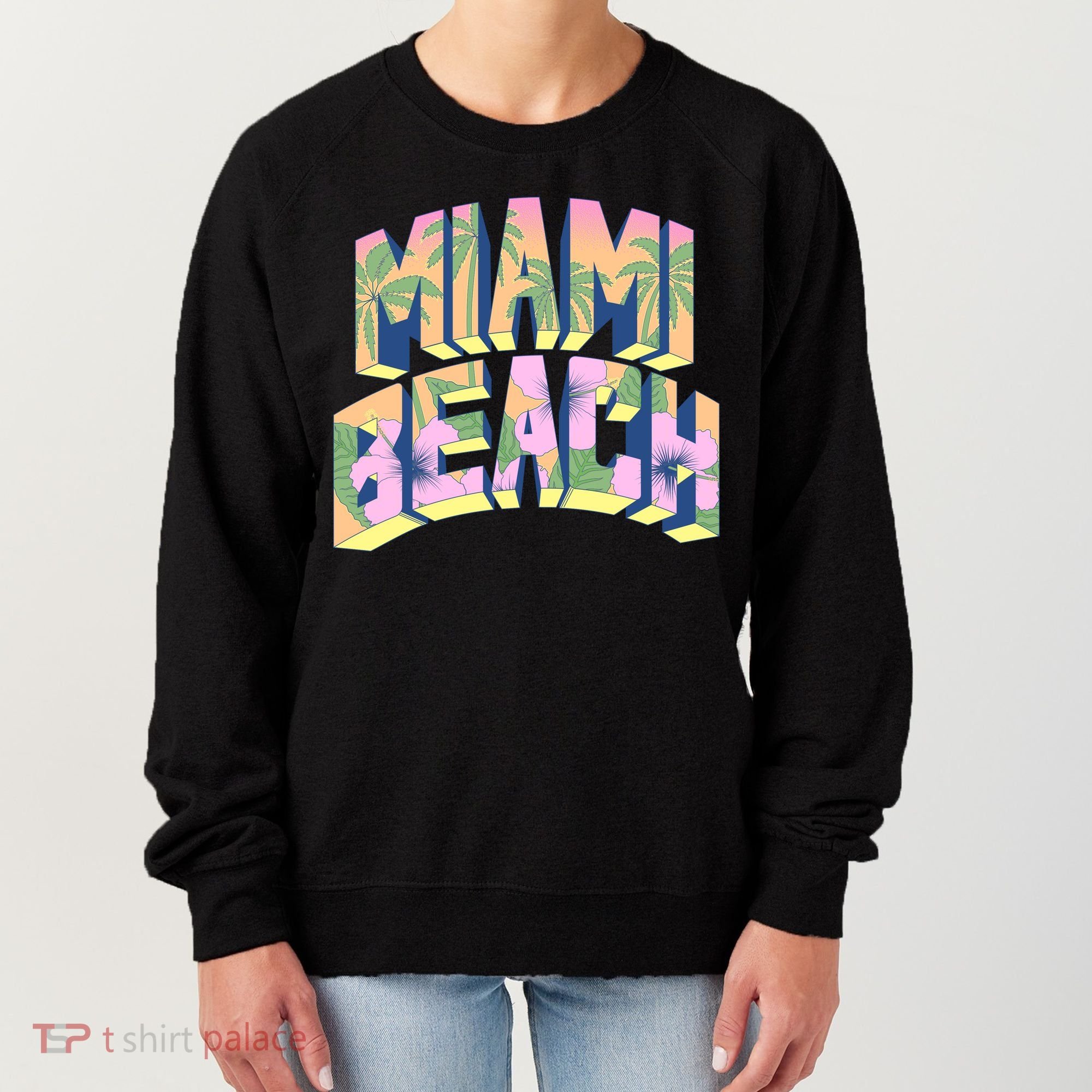 Miami Beach Floral Women's Sweatshirt