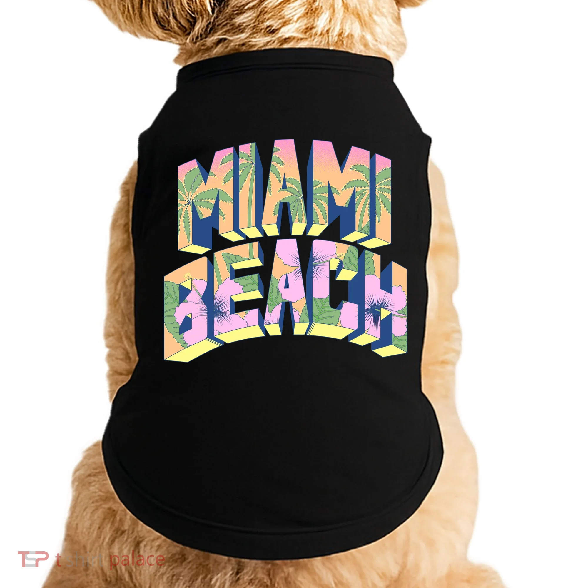 Miami Beach Floral Doggie Tank