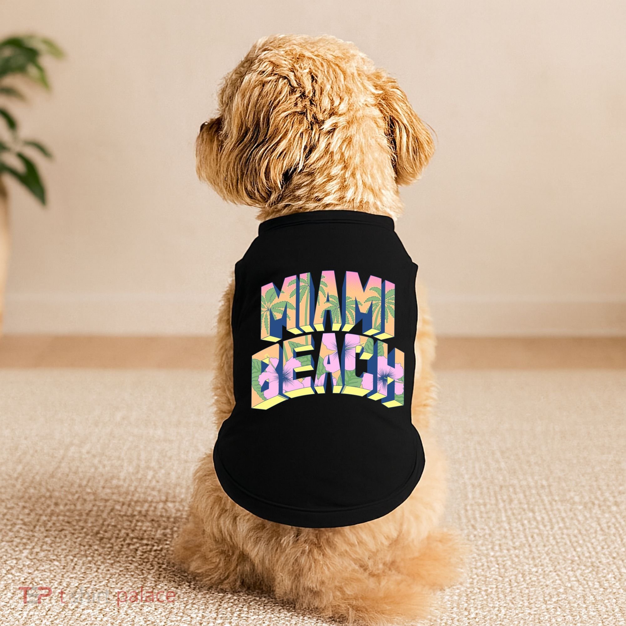 Miami Beach Floral Doggie Tank