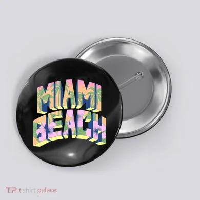 Miami Beach Floral Button