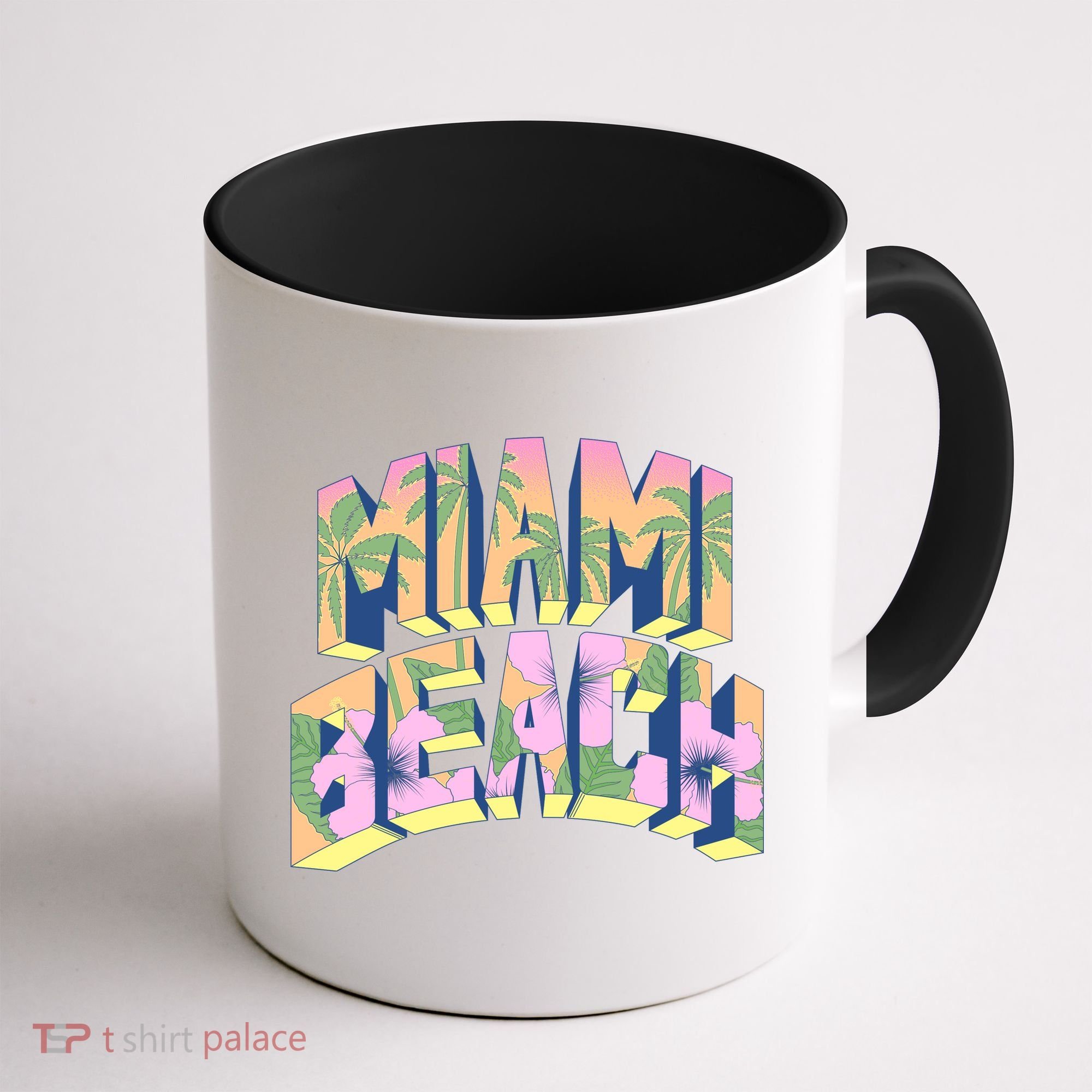 Miami Beach Floral Coffee Mug