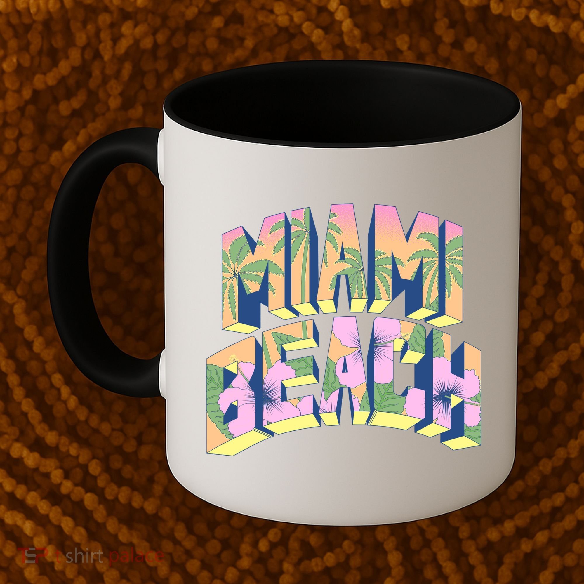 Miami Beach Floral Coffee Mug