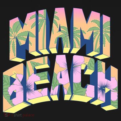 Miami Beach Floral Ladies Essential Flowy Tank