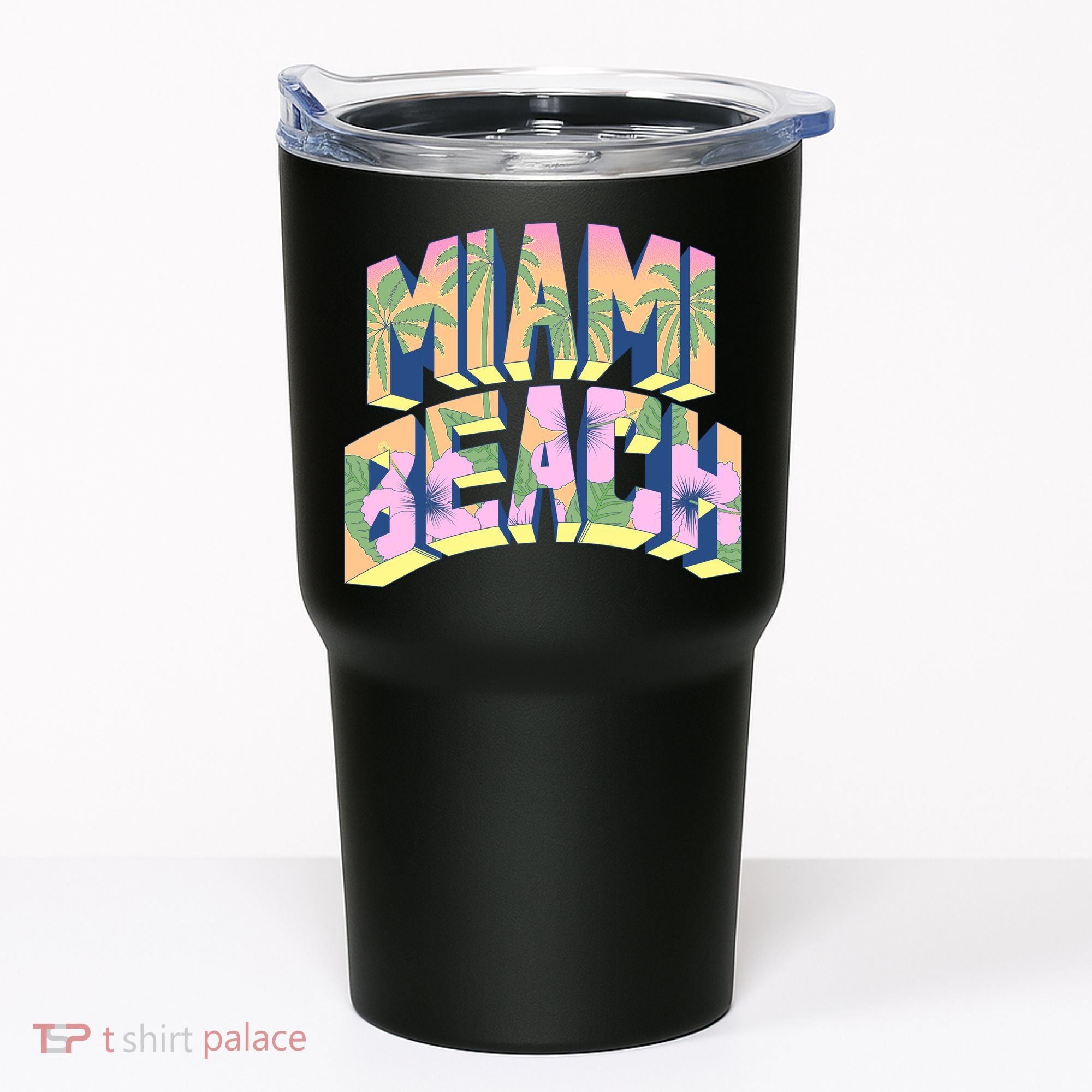 Miami Beach Floral Tumbler