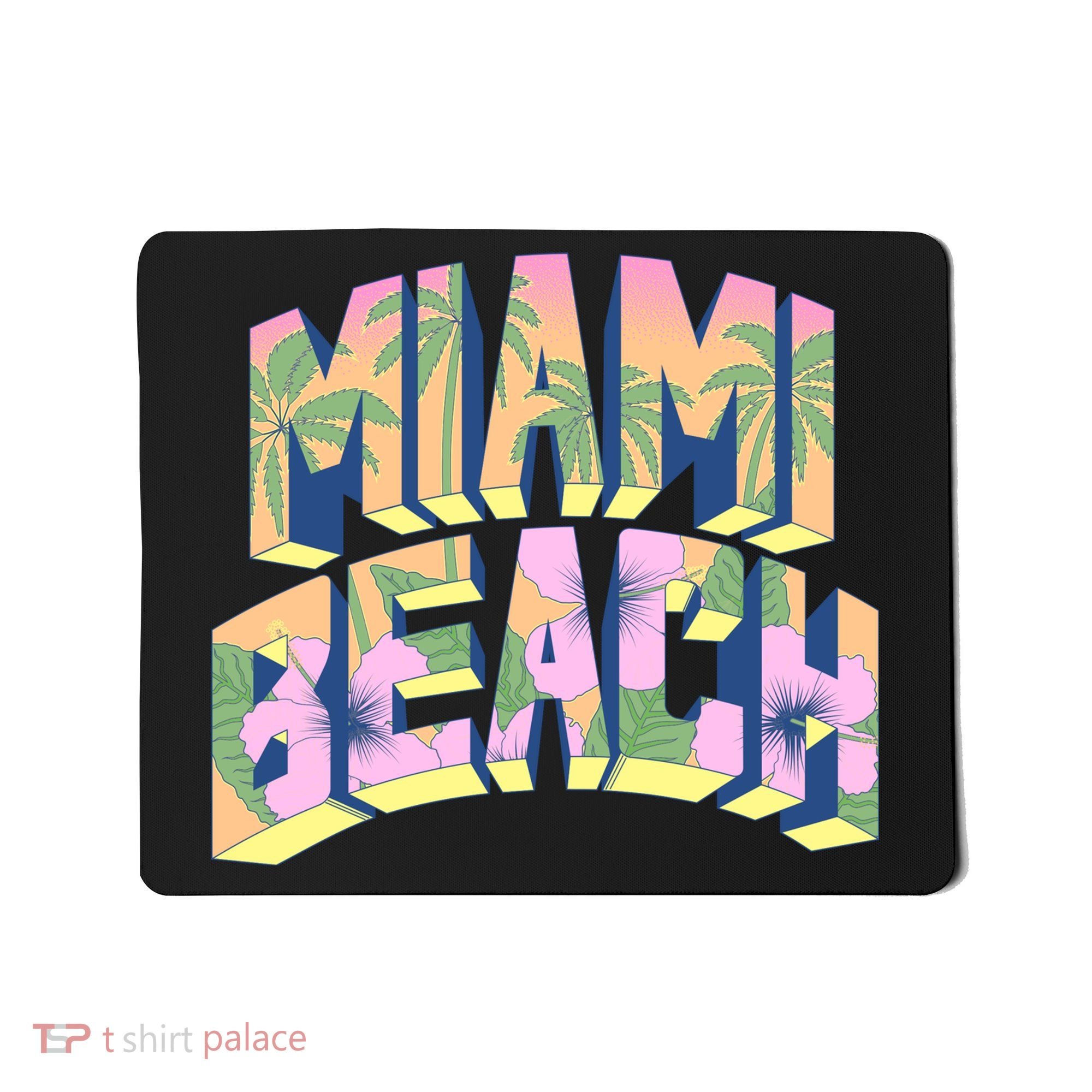 Miami Beach Floral Mousepad