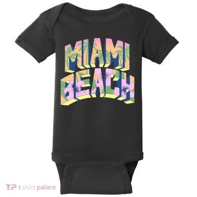 Miami Beach Floral Baby Bodysuit