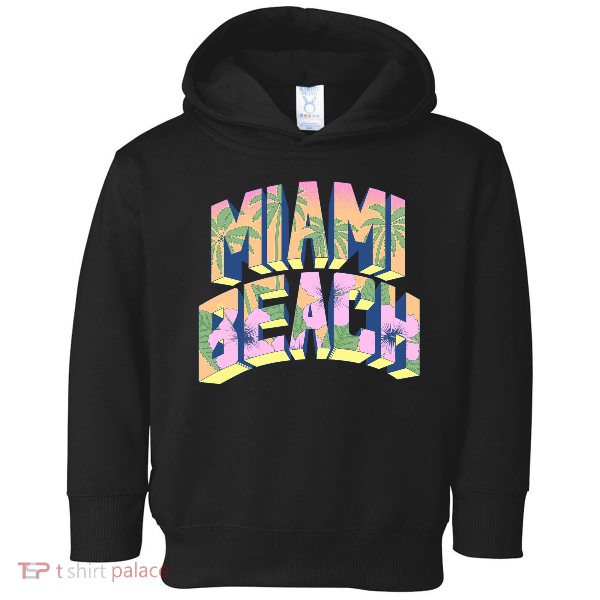Miami Beach Floral Toddler Hoodie