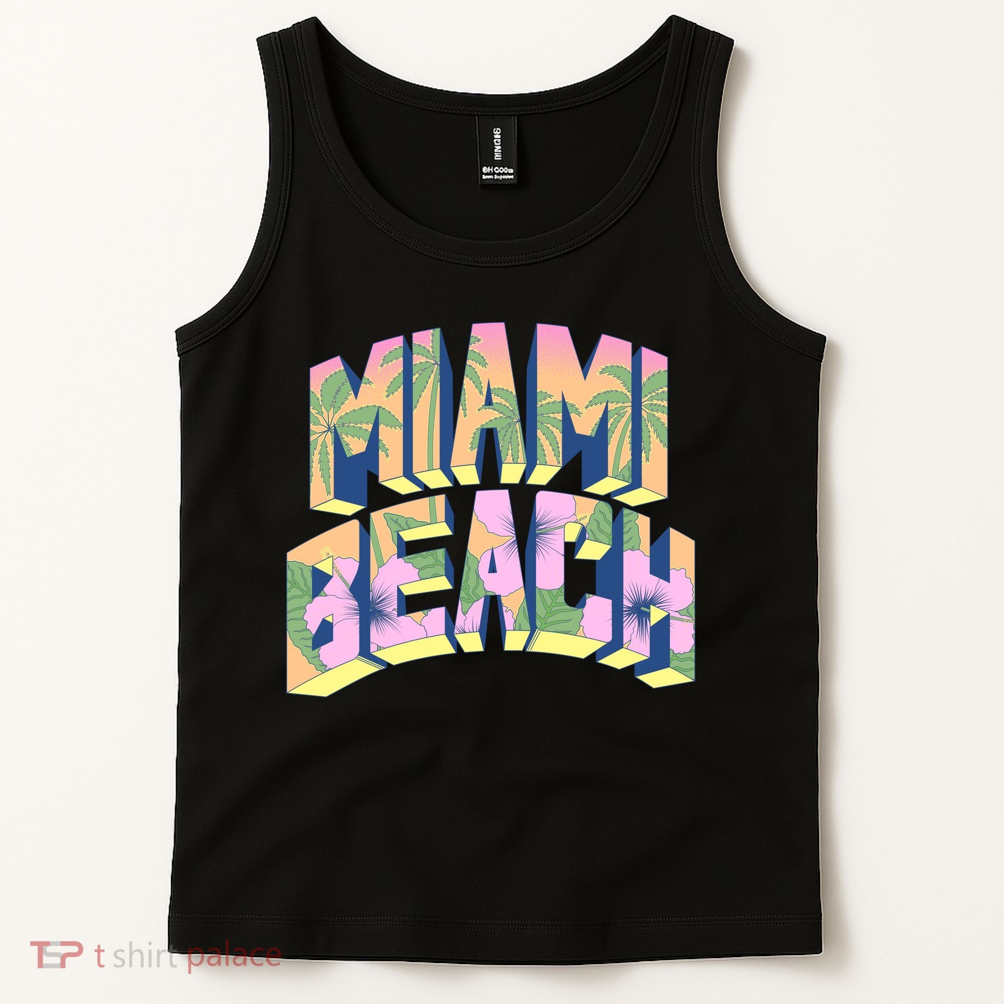 Miami Beach Floral Tank Top