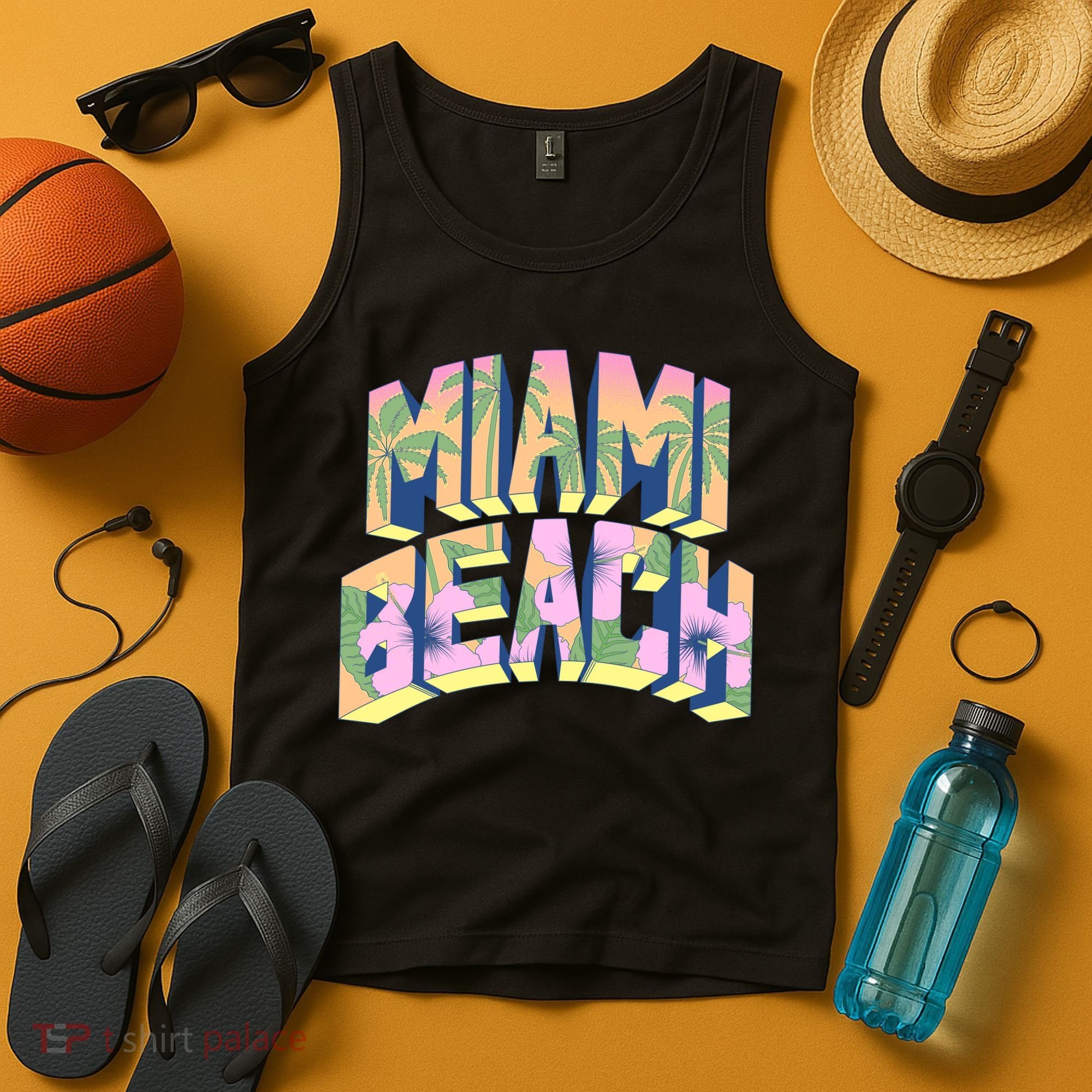 Miami Beach Floral Tank Top