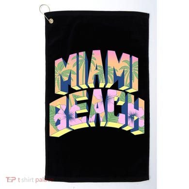 Miami Beach Floral Golf Towel