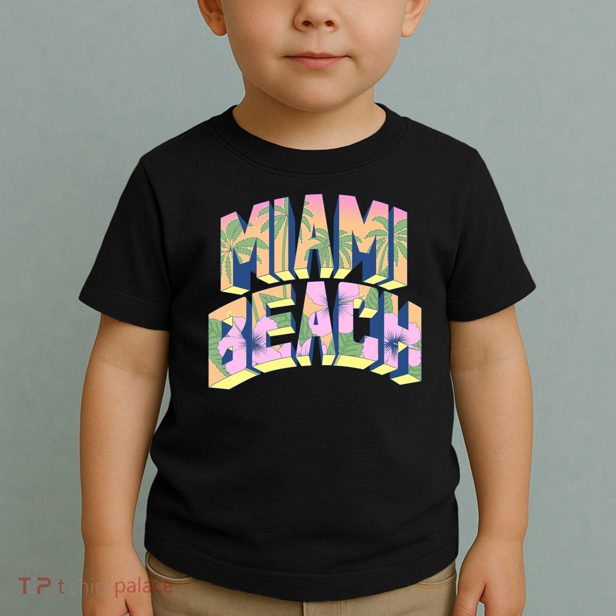 Miami Beach Floral Toddler T-Shirt