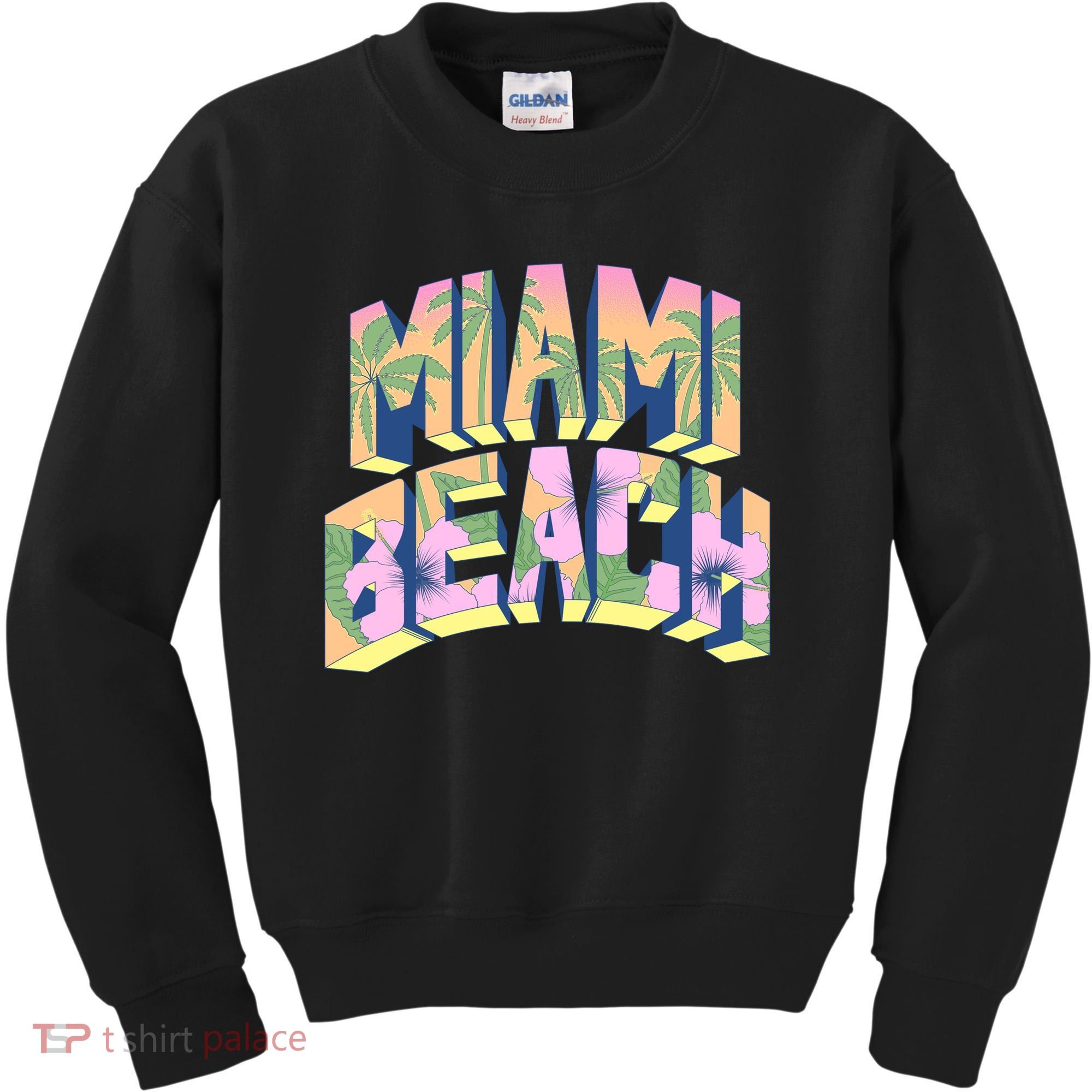 Miami Beach Floral Kids Sweatshirt