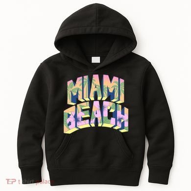 Miami Beach Floral Kids Hoodie