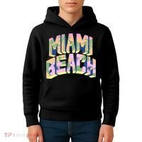 Miami Beach Floral Kids Hoodie thumb 4
