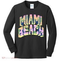 Miami Beach Floral Kids Long Sleeve Shirt thumb 0
