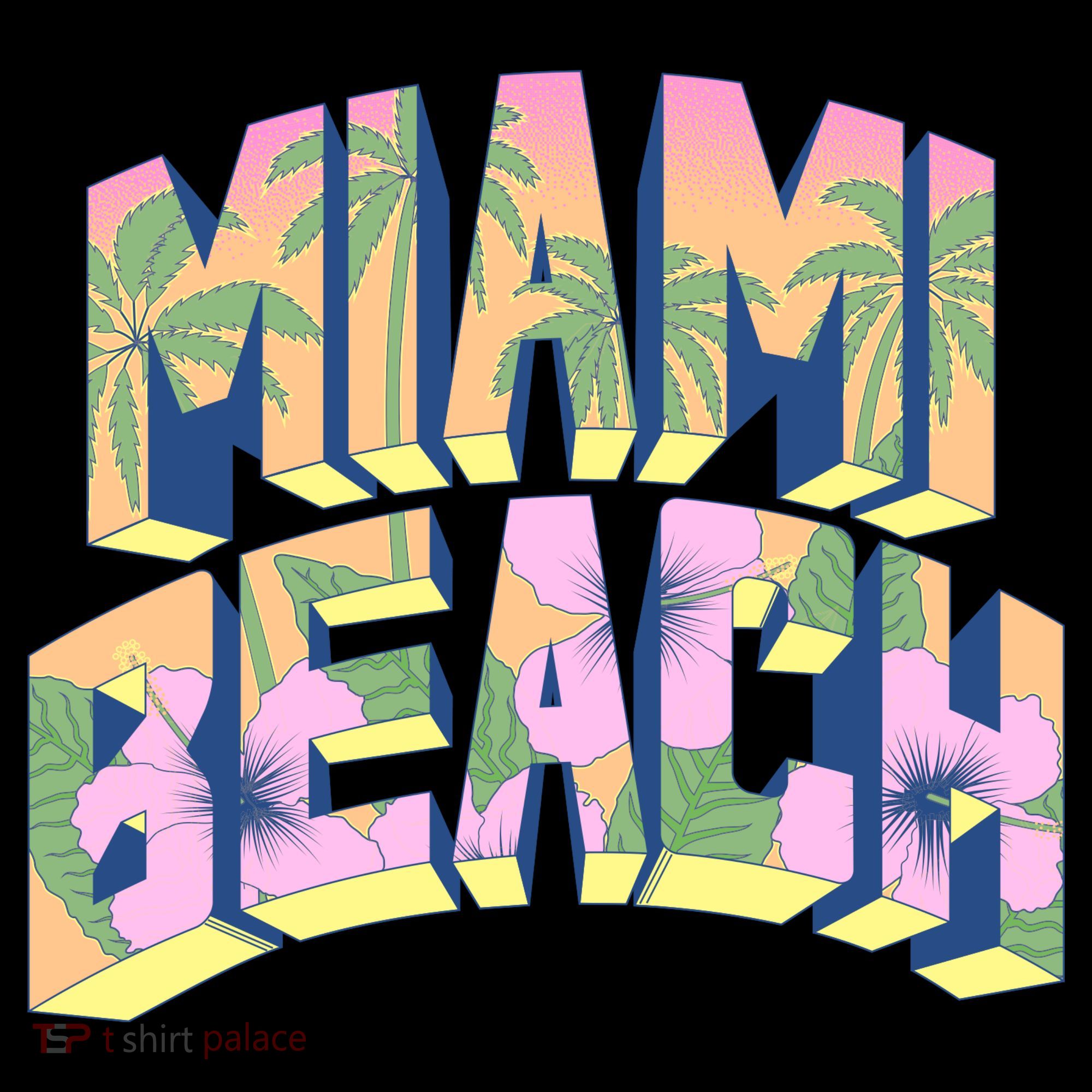 Miami Beach Floral Kids T-Shirt